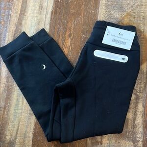 Black sports joggers with White Zipper Pocket